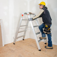 Poste de travail chevalet de sciage portatif, Cadre Aluminium, 12-1/4" p x 56" h Waymarc Industries Inc
