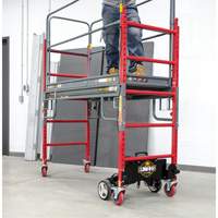 Complete Motorized Buildman 6' Baker Scaffold Kit, 31" D x 118-3/4" H Waymarc Industries Inc