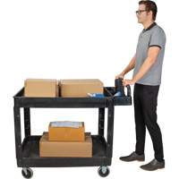 Chariot utilitaire, 2 tiers, 25-5/8" x 33-1/2" x 43-3/4", Capacit&eacute; 550 lb Waymarc Industries Inc