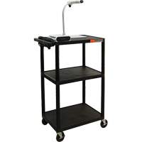 Electric Utility Cart, 3 Tiers, 24" x 42" x 18", 300 lbs. Capacity Waymarc Industries Inc