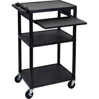 Electric Utility Cart, 3 Tiers, 24" x 42" x 18", 300 lbs. Capacity Waymarc Industries Inc