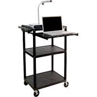 Electric Utility Cart, 3 Tiers, 24" x 42" x 18", 300 lbs. Capacity Waymarc Industries Inc