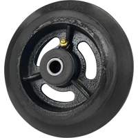 Roue en caoutchouc moul&eacute;, 6'' (152 mm) dia. x 1-1/2" (38 mm) la, Capacit&eacute; de 450 lb (204 kg) Waymarc Industries Inc