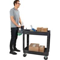 Chariot utilitaire, 2 tiers, 17-1/8" x 33-1/2" x 37-5/8", Capacit&eacute; 550 lb Waymarc Industries Inc