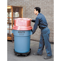 Waste Container Dolly, Polyethylene, Black Waymarc Industries Inc
