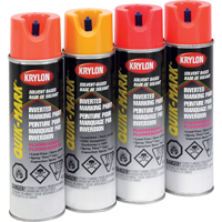 Industrial Quik-Mark Solvent-Based Inverted Marking Paint, 17 oz., Aerosol Can Waymarc Industries Inc
