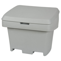 Heavy-Duty Outdoor Salt and Sand Storage Container, 30" x 24" x 24", 5.5 cu. Ft., Grey ND202 | Waymarc Industries Inc