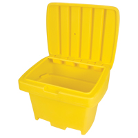 Heavy-Duty Outdoor Salt and Sand Storage Container, 30" x 24" x 24", 5.5 cu. Ft., Yellow ND337 | Waymarc Industries Inc