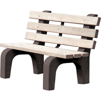 Park Benches, Recycled Plastic, 72" L x 25" W x 31" H, Grey ND450 | Waymarc Industries Inc