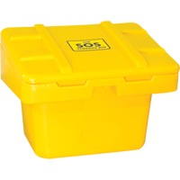Salt Sand Container SOS™, With Hasp, 30" x 24" x 24", 5.5 cu. Ft., Yellow ND700 | Waymarc Industries Inc