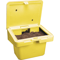 Salt Sand Container SOS™, With Hasp, 42" x 29" x 30", 11 cu. Ft., Yellow ND702 | Waymarc Industries Inc