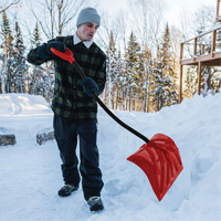 Yukon Snow Shovel, Polypropylene Blade, 18" Wide, Ergonomic D-Grip Handle Waymarc Industries Inc
