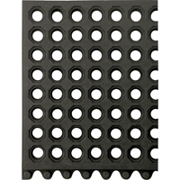 24/Seven&reg; Matting, Rubber, 3' W x 3' L, 5/8" Thick, Black Waymarc Industries Inc