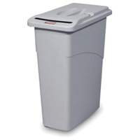 Confidential Flat Top Waste Container, Plastic, 23 US gal. NI500 | Waymarc Industries Inc