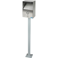 Smoking Receptacles, Wall-Mount, Stainless Steel, 3.3 Litres Capacity, 13-1/2" Height NI743 | Waymarc Industries Inc