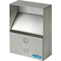 Smoking Receptacles, Wall-Mount, Stainless Steel, 1 Litres Capacity, 9" Height NI753 | Waymarc Industries Inc