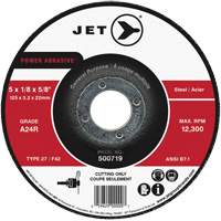 Meule &agrave; tronçonner Power Abrasive, 4-1/2" x 1/8", Arbre de 7/8", Type 27, 13 300 Tr/min Waymarc Industries Inc