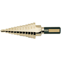 Super Premium Step Drill, 1/8" - 1/2" , 1/32" Increments, High Speed Steel Waymarc Industries Inc