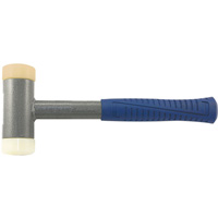 Heavy-Duty Soft-Face Dead Blow Hammer, 2.25 lbs. Head Weight, Polyurethane Face, Tubular Steel Handle Waymarc Industries Inc