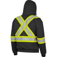 337SF Flame-Resistant Zip Style Hoodie, Men's, Small, Black, 22 cal/cm² Waymarc Industries Inc