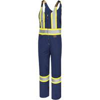 6615T Safety Coveralls, Poly-Cotton, 48 (Tall), Navy Blue Waymarc Industries Inc