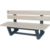 Outdoor Park Benches, Recycled Plastic, 60" L x 22-13/16" W x 29-13/16" H, Sand NJ027 | Waymarc Industries Inc