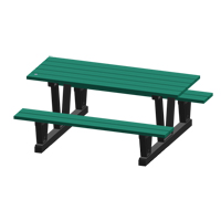 Recycled Plastic Outdoor Picnic Tables, 72" L x 60-5/16" W, Green NJ036 | Waymarc Industries Inc
