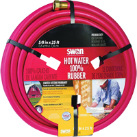 Hot Water Hose, Rubber, 5/8" dia. x 50' L Waymarc Industries Inc