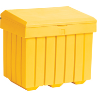 Economy Salt Sand Storage Container, 32" x 23" x 27-1/2", 10 cu. Ft., Yellow NJ451 | Waymarc Industries Inc