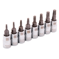 Jeu de douilles standards Torx, Torx, Prise 1/4", 8 mrcx Waymarc Industries Inc