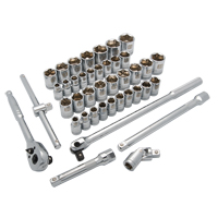 Jeu de douilles SAE/m&eacute;triques, 41 Mcx, Prise de 1/2" Waymarc Industries Inc