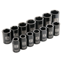 Jeu de douilles m&eacute;triques, 14 Mcx, Chocs, Prise de 1/2" Waymarc Industries Inc