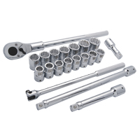 Jeu de douilles m&eacute;triques, 20 Mcx, Prise de 3/4" Waymarc Industries Inc