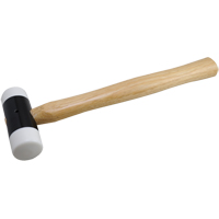 Soft-Face Hammer, 14 oz. Head Weight, Plain Face, Wood Handle, 11-5/8" L NJH813 | Waymarc Industries Inc