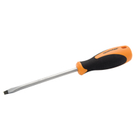 Slotted Screwdriver, 1/4" Tip, Round, 9-1/3" L, Cushion Grip Handle Waymarc Industries Inc