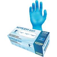 Gants d'examen EDT, Petit, Nitech, 5 mils, Sans poudre, Bleu, Classe 2 Waymarc Industries Inc