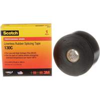 Scotch&reg; Professional Grade Linerless Rubber Splicing Tape, 50.8 mm (2") W x 9 m (30') L, 30 mils, Black Waymarc Industries Inc