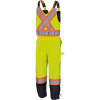 5041BB Pantalon &agrave; bretelles matelass&eacute; imperm&eacute;able, Polyester, Grand, Jaune lime haute visibilit&eacute; Waymarc Industries Inc