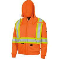 338SF Flame-Resistant Zip Style Hoodie, Men's, X-Large, High Visibility Orange, 22 cal/cm² Waymarc Industries Inc