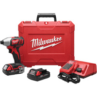 M18 Cordless Hex Impact Driver Kit, 1/4", 1500 in-lbs Max. Torque, 18 V, Lithium-Ion Waymarc Industries Inc
