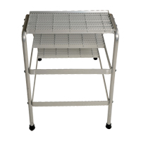 Aluminum Step Stand, 3 Steps, 34-9/16" x 22-13/16" x 30" High NKH898 | Waymarc Industries Inc