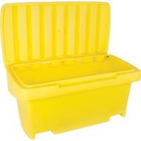 Heavy-Duty Outdoor Salt and Sand Storage Container, 24" x 48" x 24", 10 cu. Ft., Yellow Waymarc Industries Inc