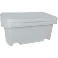 Heavy-Duty Outdoor Salt and Sand Storage Container, 24" x 48" x 24", 10 cu. Ft., Grey NM948 | Waymarc Industries Inc