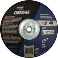 Gemini&reg; Saucer Wheel, 9" x 1/4", 5/8"-11 Arbor, Aluminum Oxide, Type 28 Waymarc Industries Inc