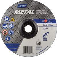 Depressed Centre Metal Grinding Wheels, 7" x 1/4", 7/8" Arbor, Aluminum Oxide, Type 27 Waymarc Industries Inc