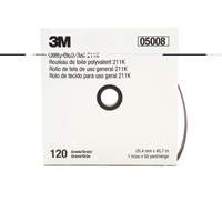 Rouleau de toile abrasive utilitaire 211K, Oxyde d'aluminium, 1" la x 150' lo, Grain 120 Waymarc Industries Inc