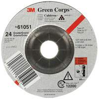 Green Corps Flexible Grinding Wheel, 5" x 1/4", 7/8" Arbor, Ceramic, Type 1 Waymarc Industries Inc