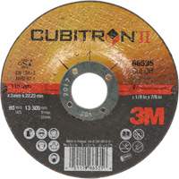 Meules &agrave; tronçonner Cubitron II, 4-1/2" x 0,125", Arbre de 7/8", Type 27, C&eacute;ramique, 13 300 Tr/min Waymarc Industries Inc