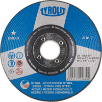 Basic 2-in-1 Grinding Wheel, 4-1/2" x 1/4", 7/8" Arbor, Type 27 Waymarc Industries Inc