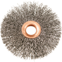 3" Copper Centre Crimped Wire Wheels, 3" Dia., 0.012" Fill, 1/2" Arbor Waymarc Industries Inc